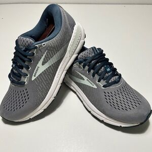 Brooks Addiction GTS 15 Womens Grey Navy Running Shoes 1203521B099 Size 8 B